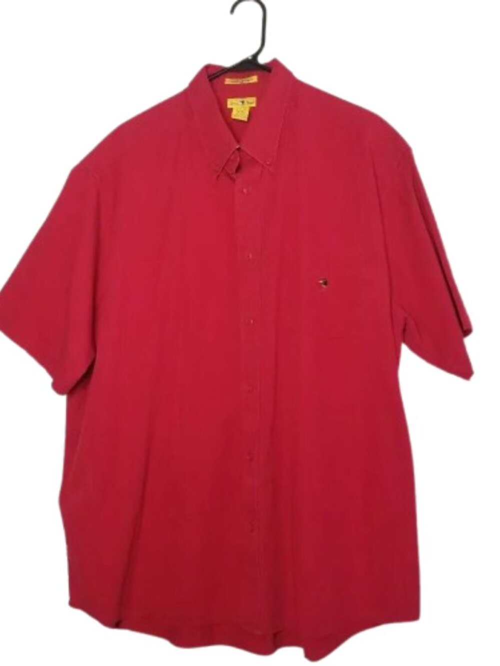 Duck Head Button Down Shirt Men's XXL Red Short‎ Sleeve 90's Logo